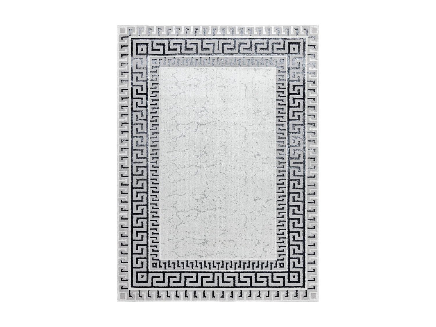 Dywan ALLURE 1960 Grecki klucz, ramka - Strukturalny, stylowy, glamour 80x150 cm