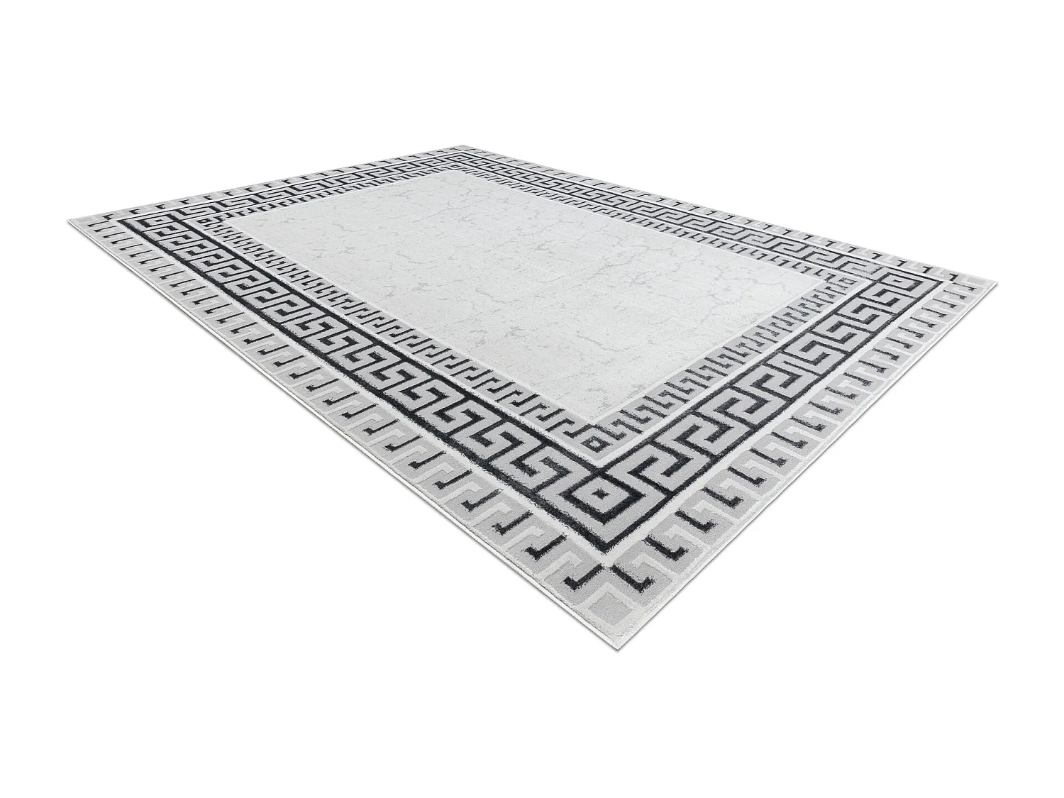 Dywan ALLURE 1960 Grecki klucz, ramka - Strukturalny, stylowy, glamour 80x150 cm