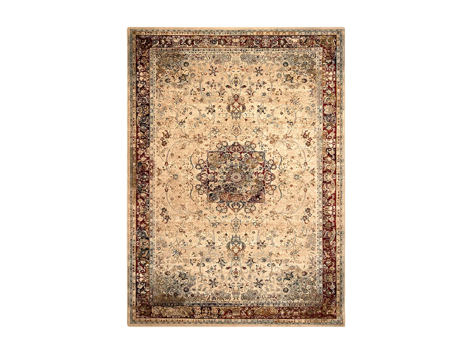 Tappeto di lana POLONIA KORDOBA25 Rosetta, cadre rubino chiaro 170x235 cm