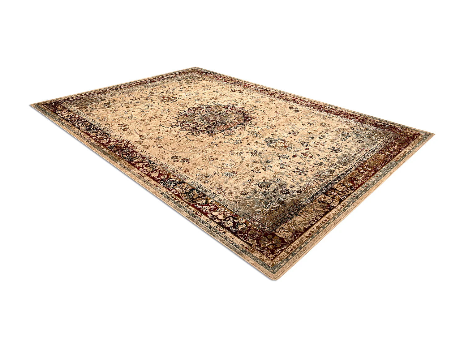 Tappeto di lana POLONIA KORDOBA25 Rosetta, cadre rubino chiaro 170x235 cm