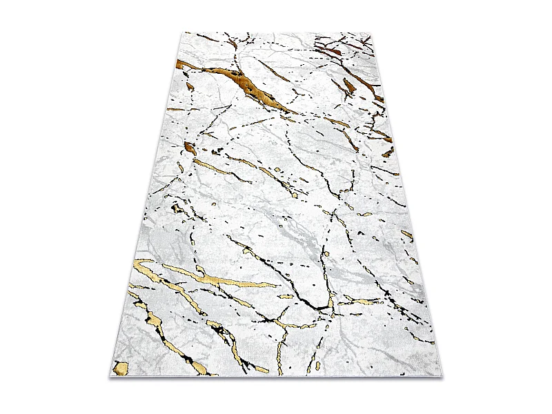 Teppich ALLURE 1963 Marmor - Strukturell, stilvoll, glamourös weiß / 80x150 cm