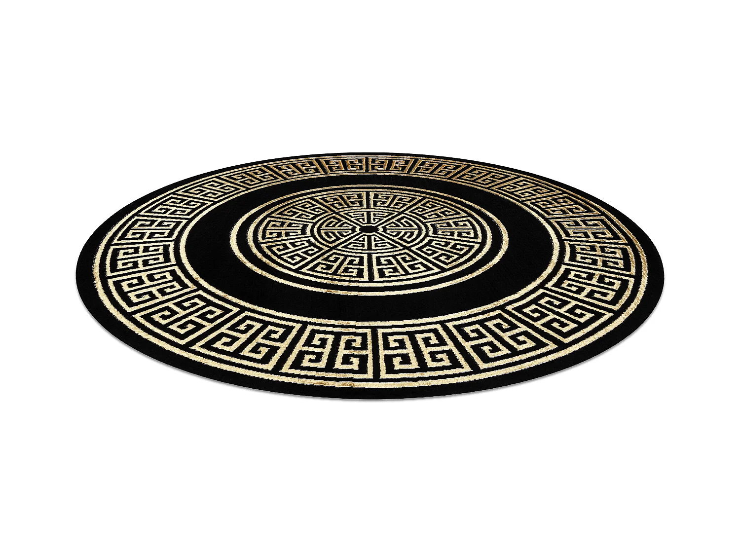 Teppich ALLURE 1968 Kreis Griechischer Schlüssel, Rahmen - Strukturel cercle 200 cm