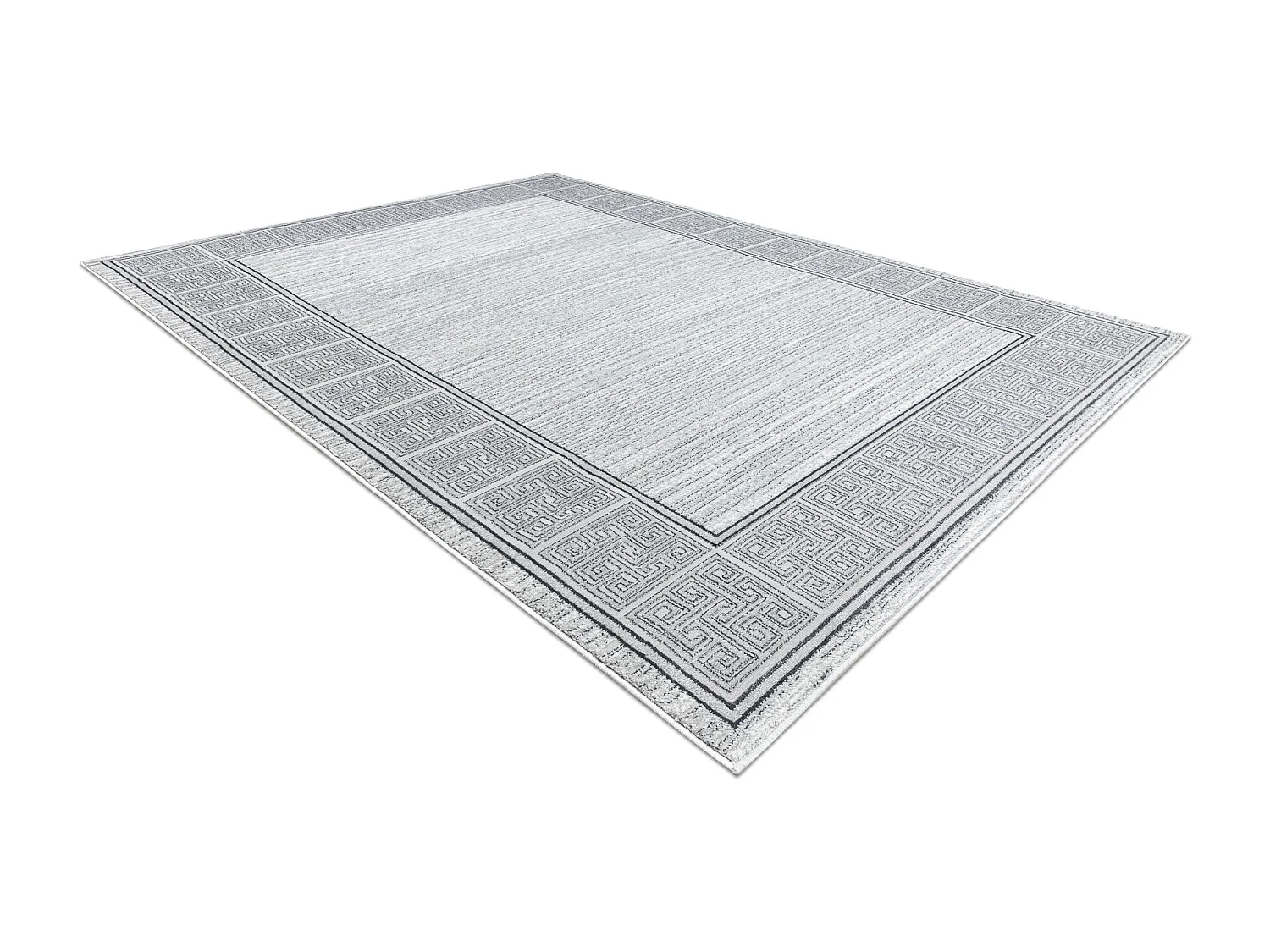 Dywan ALLURE 8783 Grecki klucz, ramka - Strukturalny, stylowy, glamour 160x220 cm