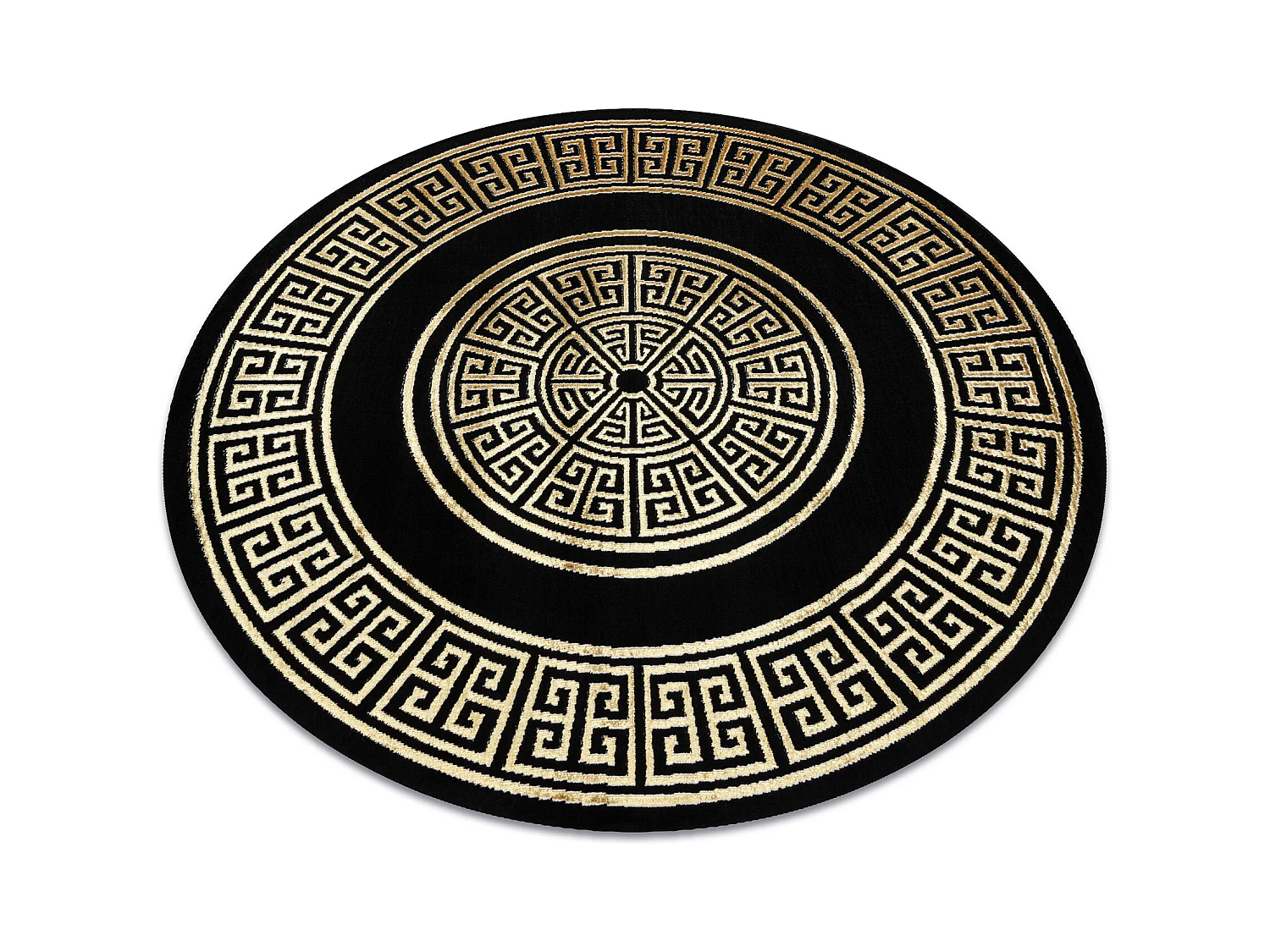 Tapis ALLURE 1968 cercle Clé grecque, cadre - Structurel, élégant,  cercle 100 cm
