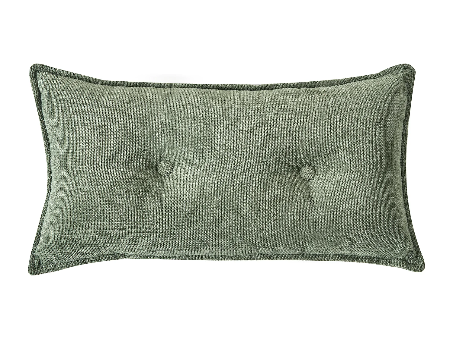 Canapé d'angle 3 places DOLVA Tissu chenille Vert foncé Côté droit