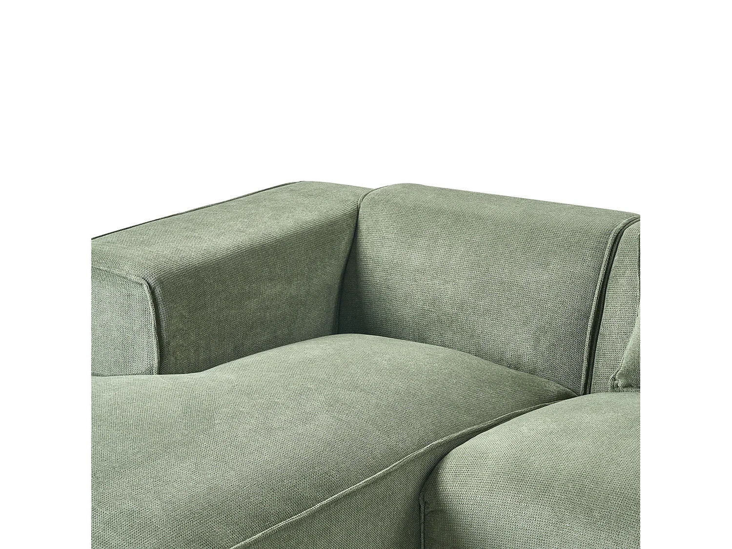 Hoekbank DOLVA Chenille Donkergroen 3-zitter Rechterzijde