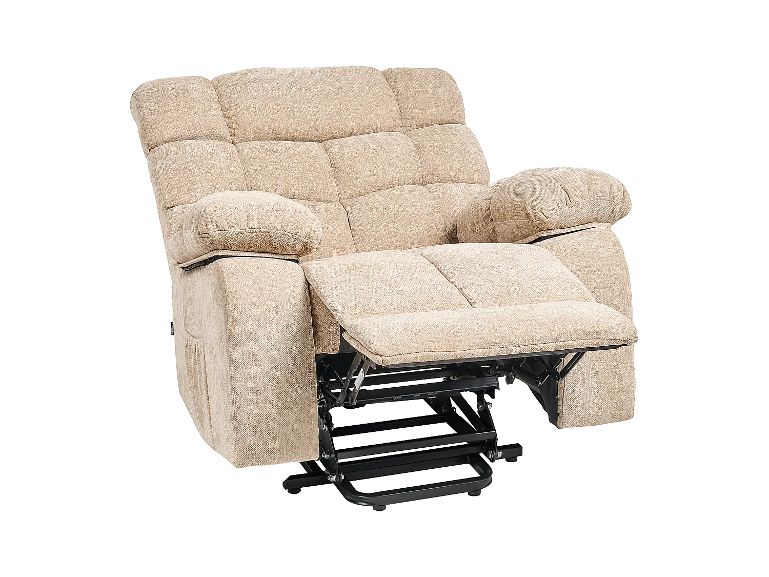 Fauteuil inclinable électrique ARES Repose-pieds inclus Tissu Beige