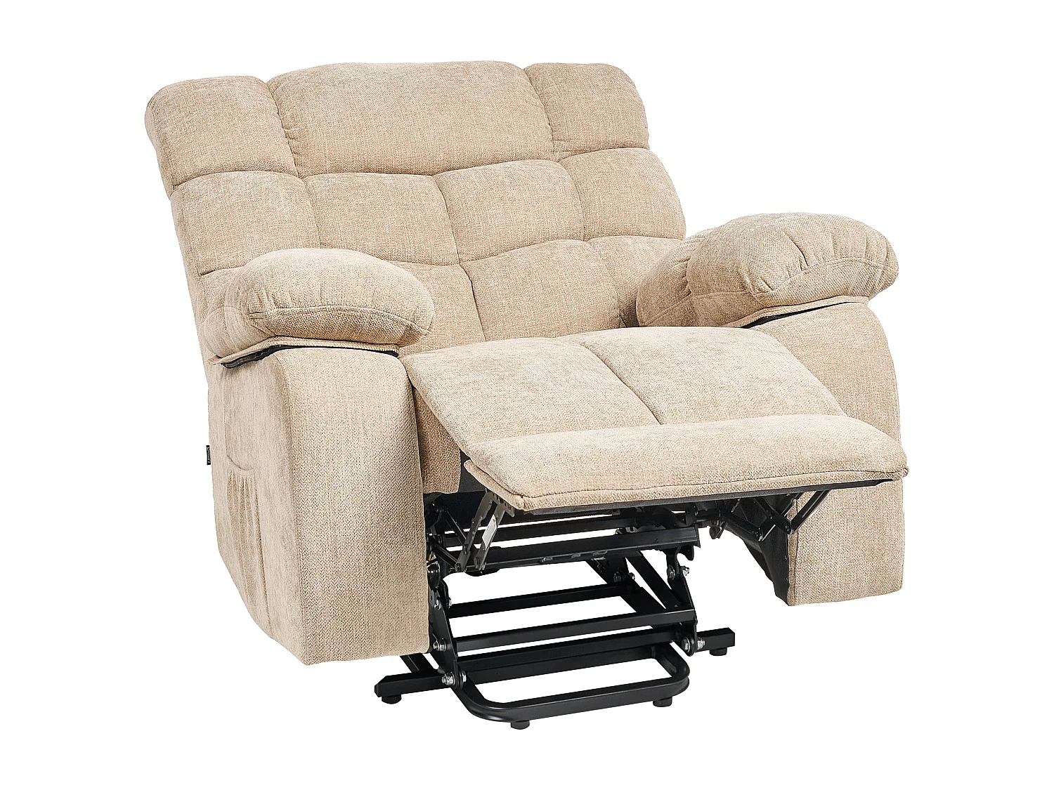 Fauteuil inclinable électrique ARES Repose-pieds inclus Tissu Beige