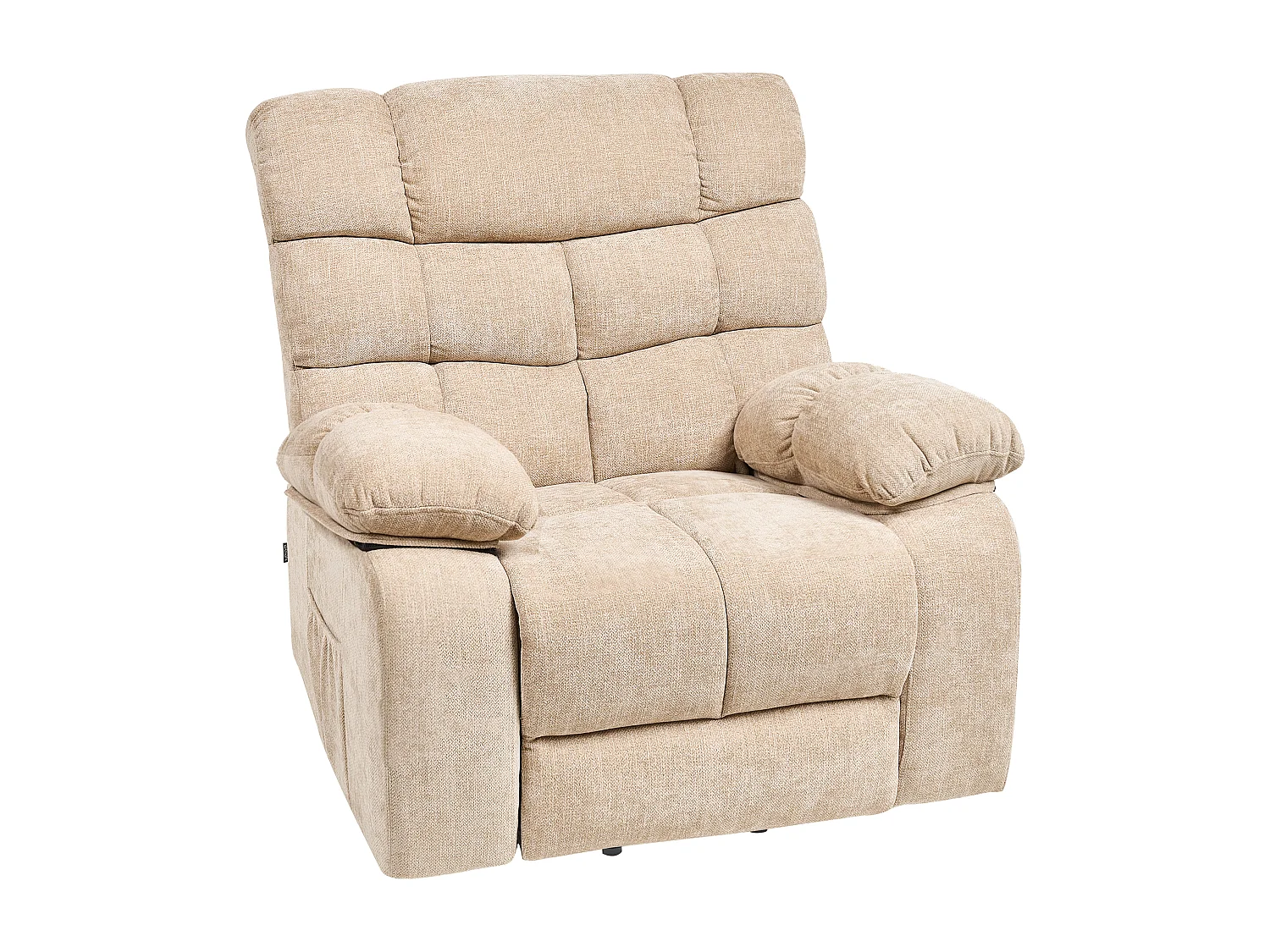 Fauteuil inclinable électrique ARES Repose-pieds inclus Tissu Beige