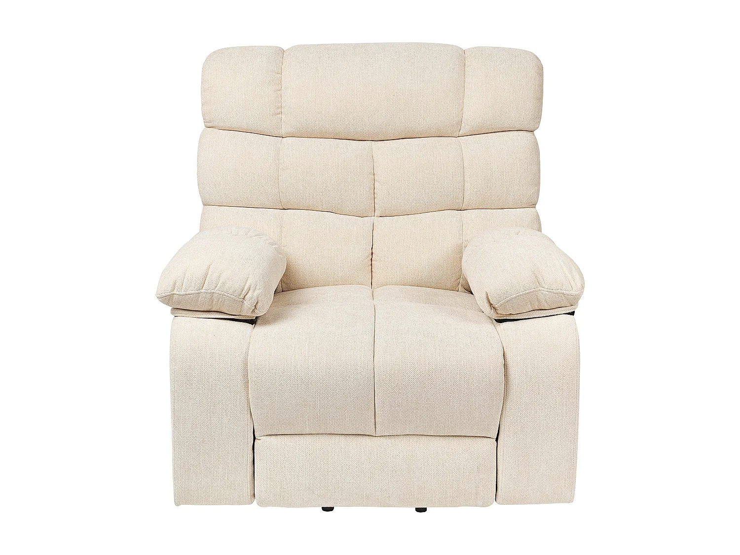 Fauteuil inclinable électrique ARES Repose-pieds inclus Tissu Beige clair
