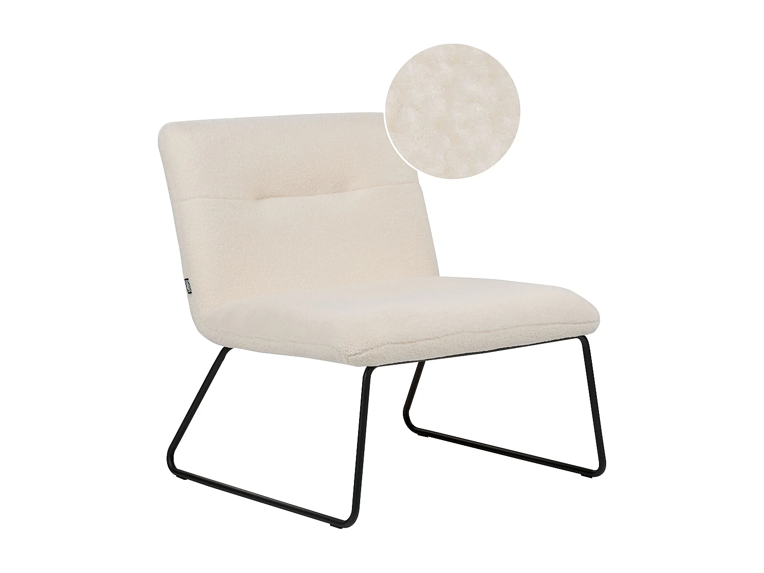 Fauteuil COTULLA Bouclé Blanc