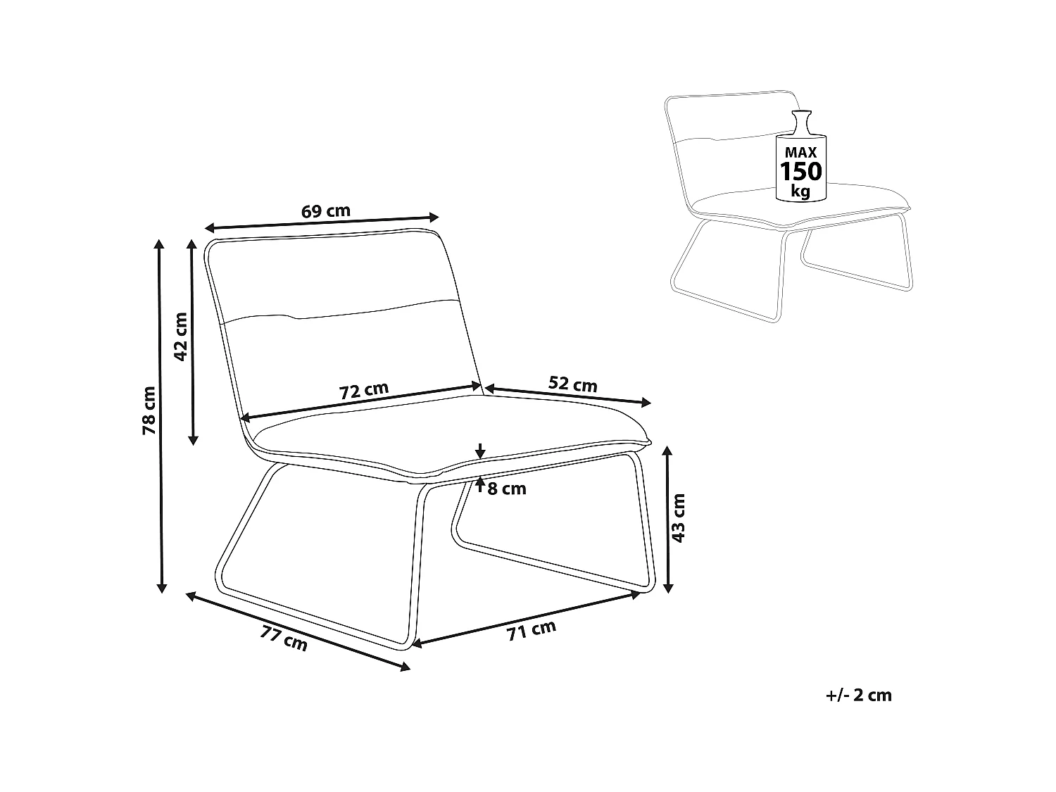 Fauteuil COTULLA Bouclé Blanc