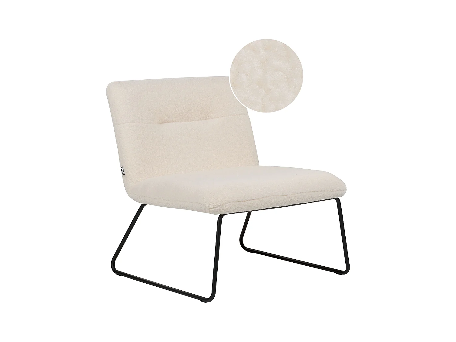 Fauteuil COTULLA Bouclé Blanc