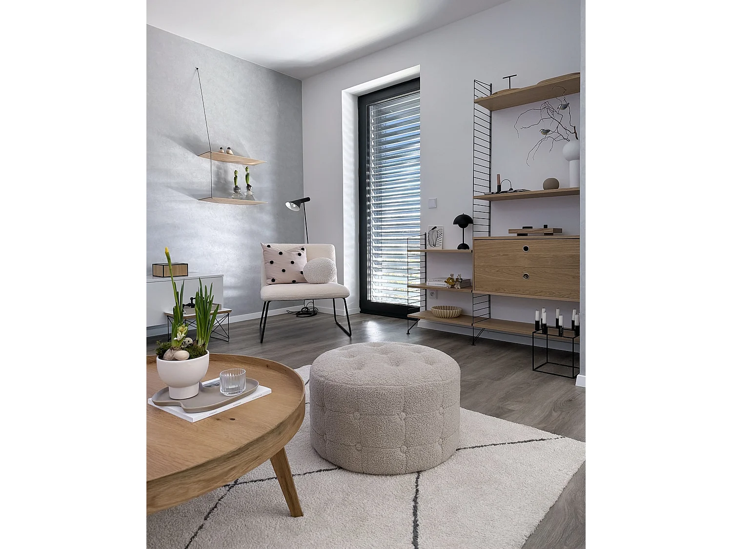 Fauteuil COTULLA Bouclé Blanc