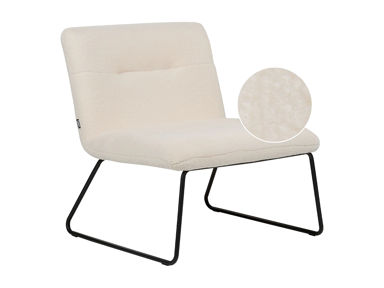 Fauteuil COTULLA Bouclé Blanc
