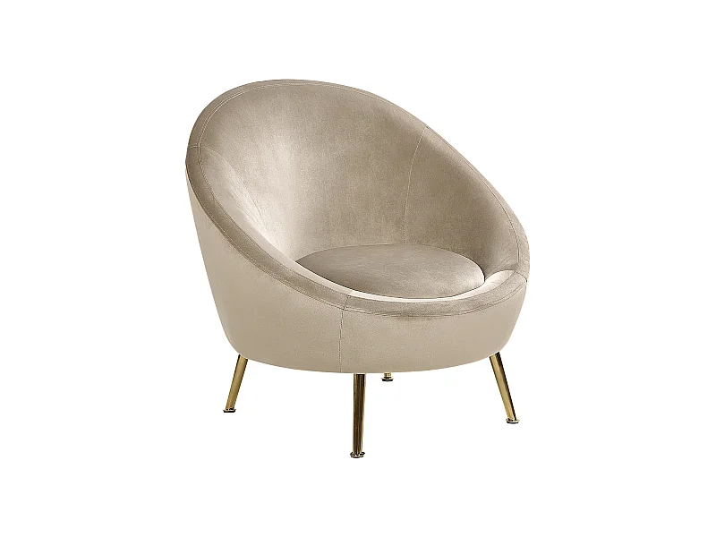 Fauteuil LANGA Velours Taupe