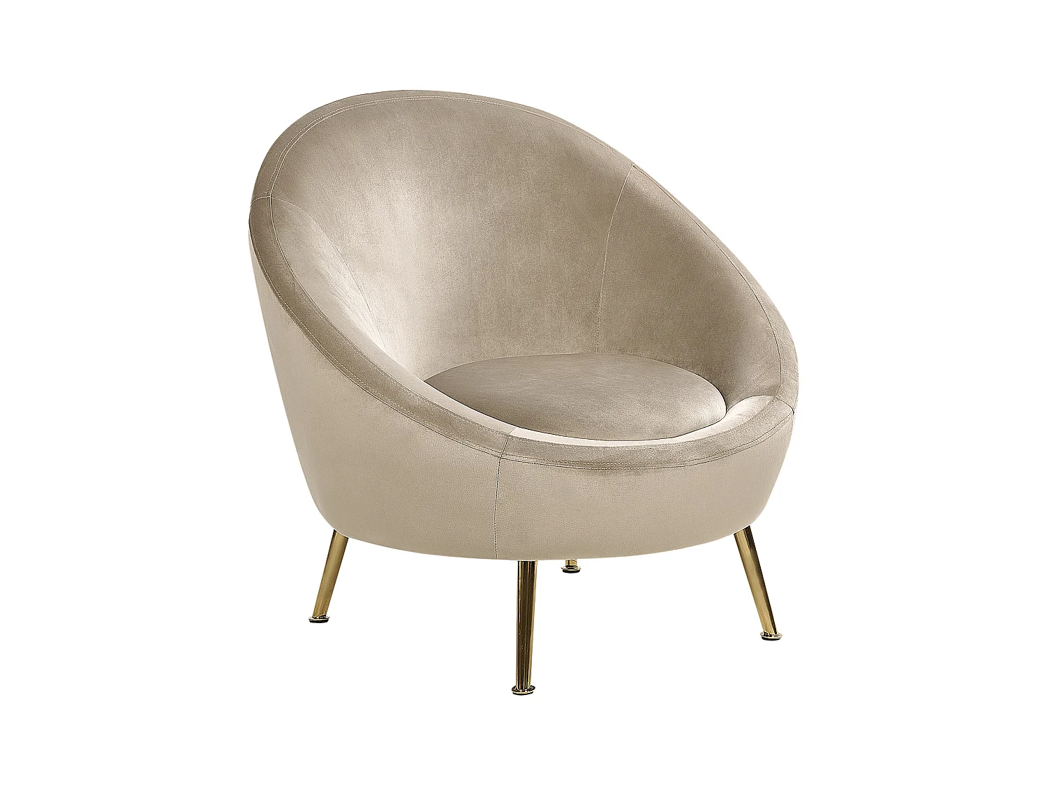 Fauteuil LANGA Velours Taupe