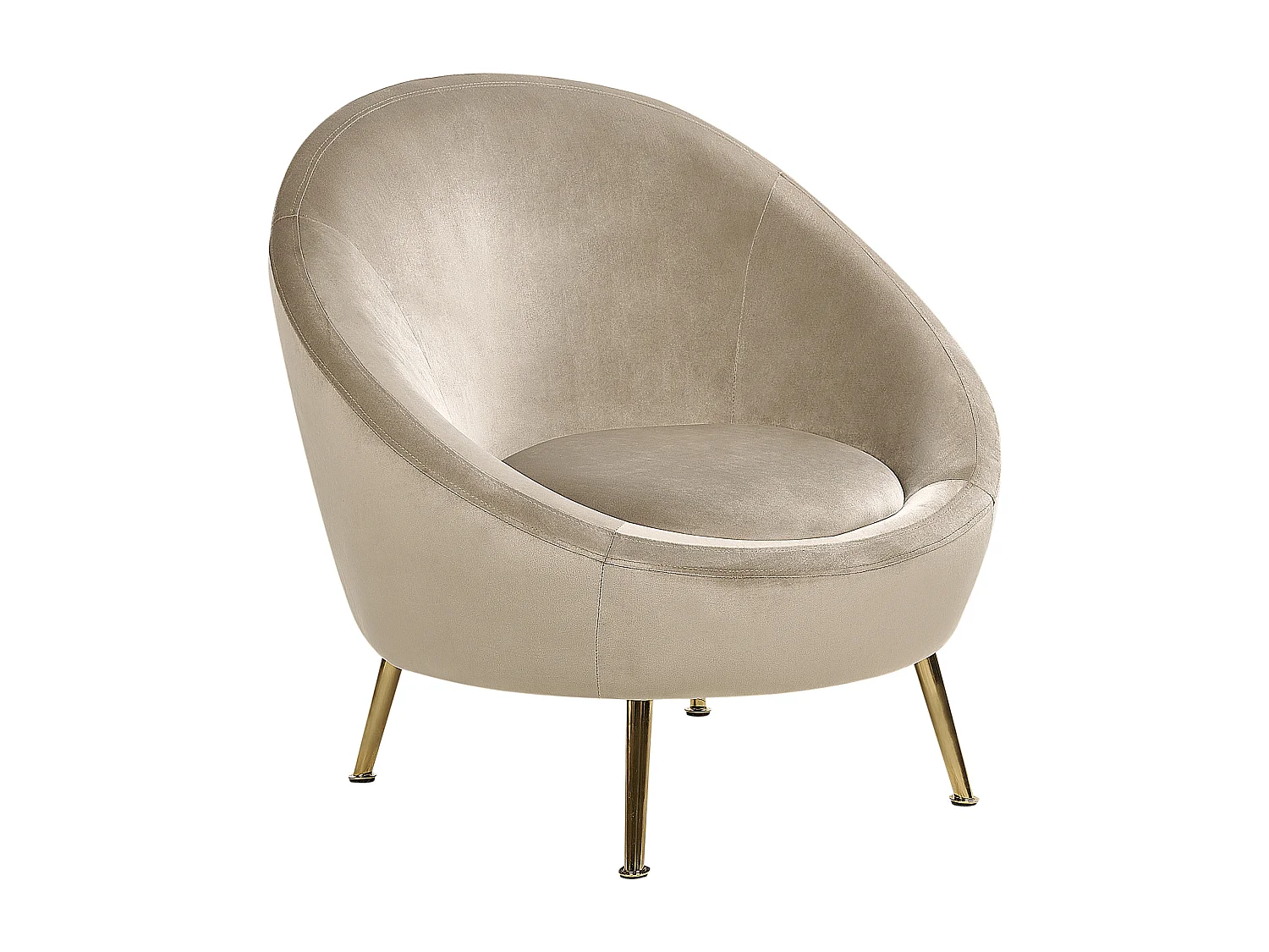 Fauteuil LANGA Velours Taupe