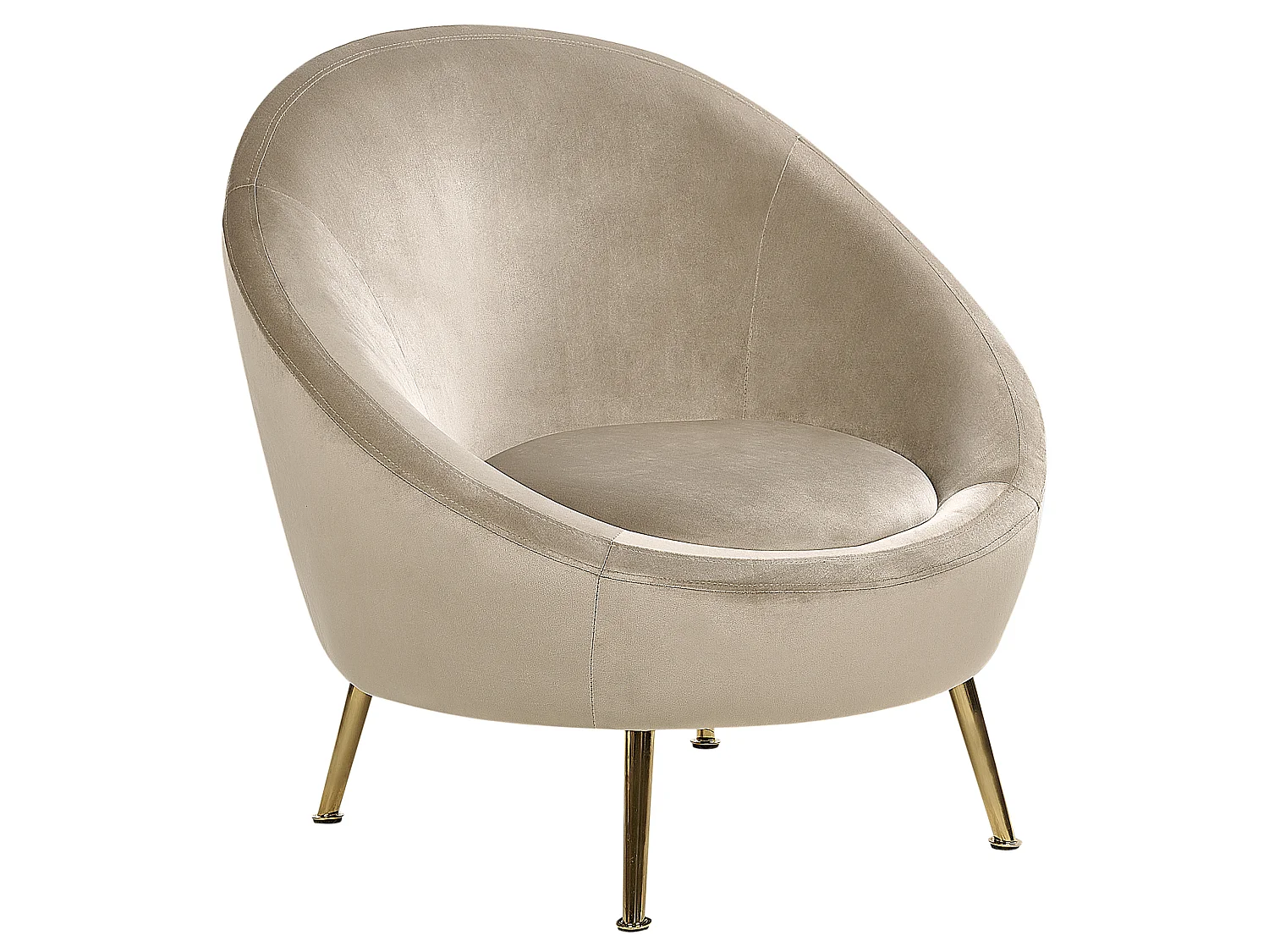 Fauteuil LANGA Velours Taupe