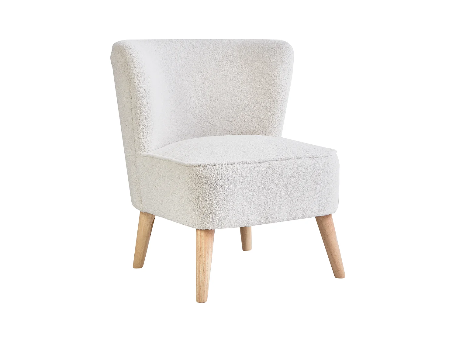 Fotel ALVEN Boucle Złamana biel