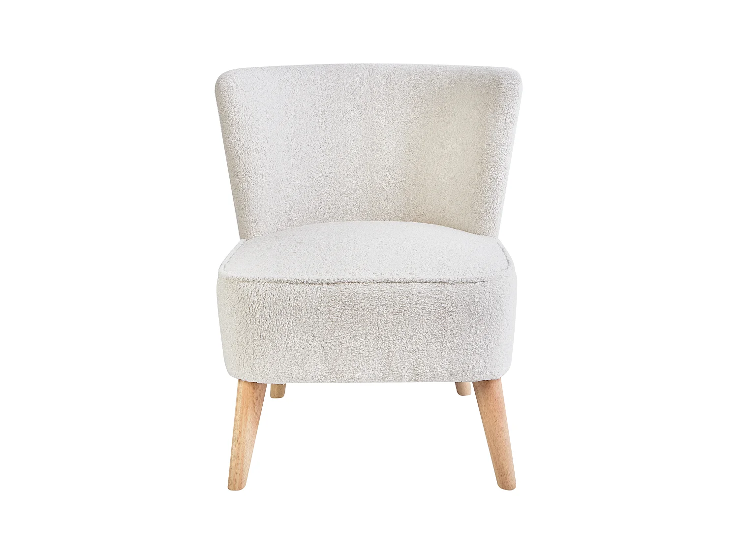 Fotel ALVEN Boucle Złamana biel