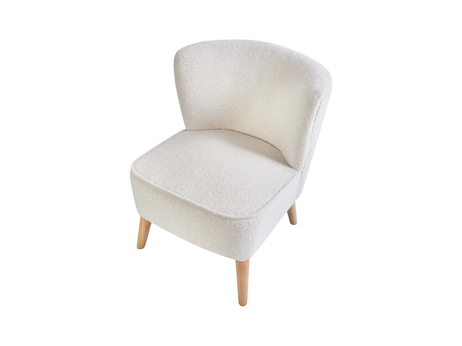 Fotel ALVEN Boucle Złamana biel