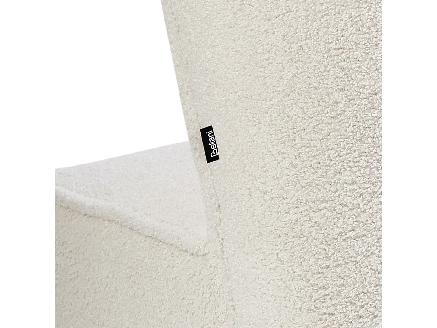 Fauteuil ALVEN Bouclé Blanc cassé