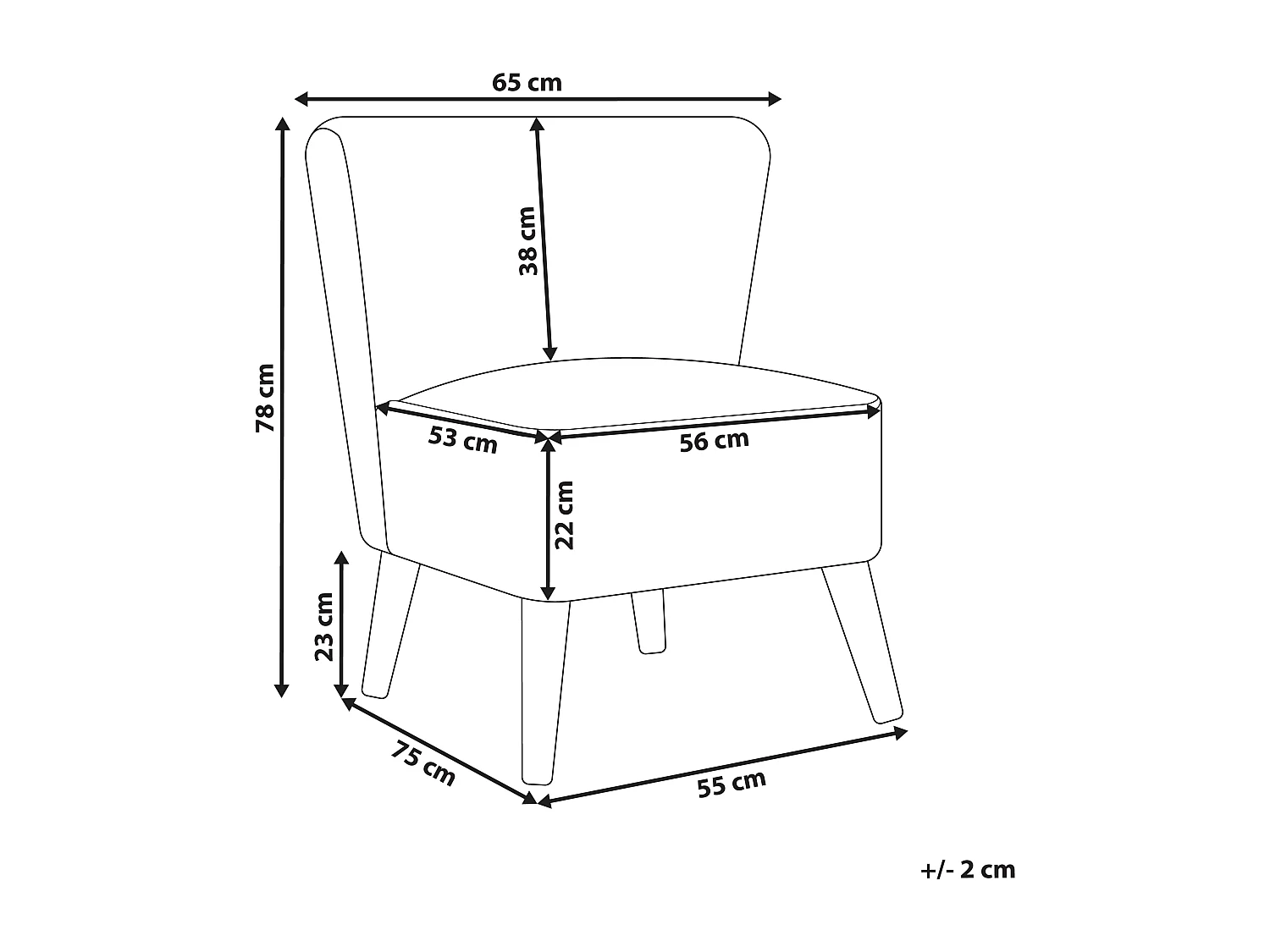 Fauteuil ALVEN Bouclé Gebroken wit
