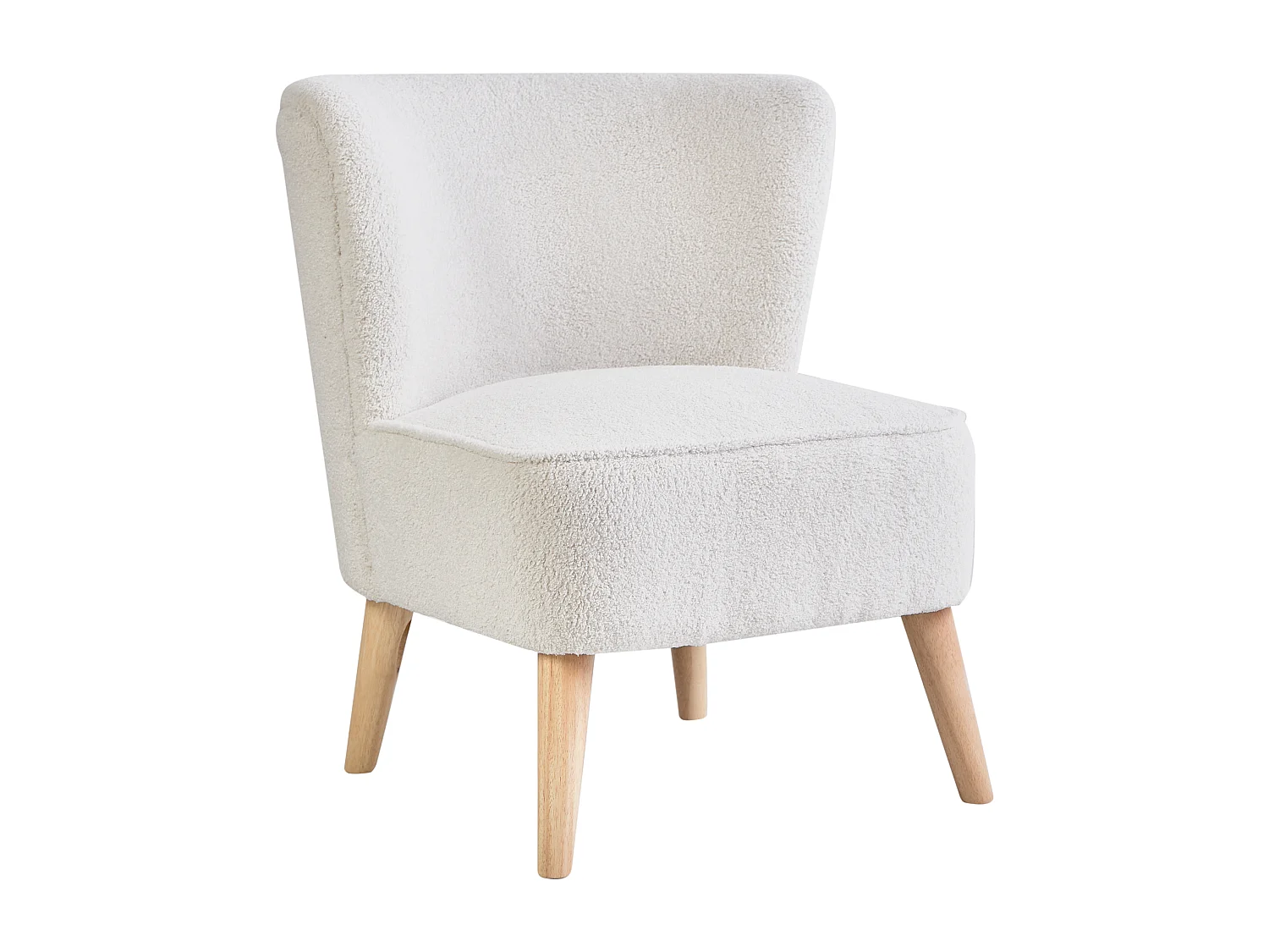 Fauteuil ALVEN Bouclé Gebroken wit