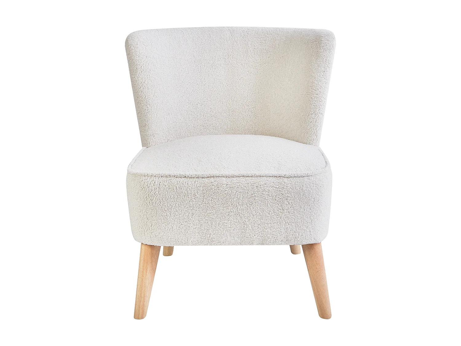 Fauteuil ALVEN Bouclé Gebroken wit