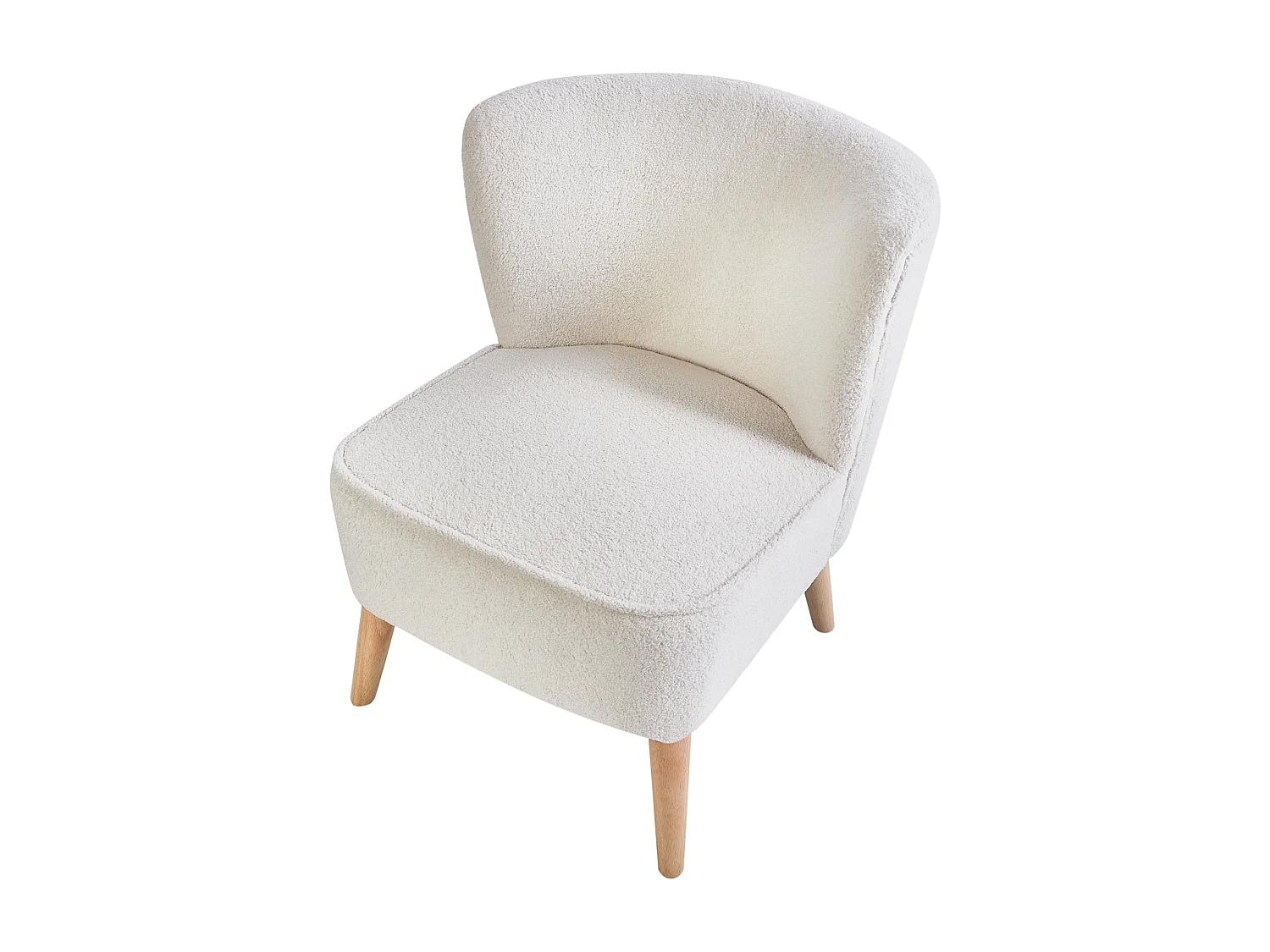 Sessel ALVEN Bouclé Cremeweiss