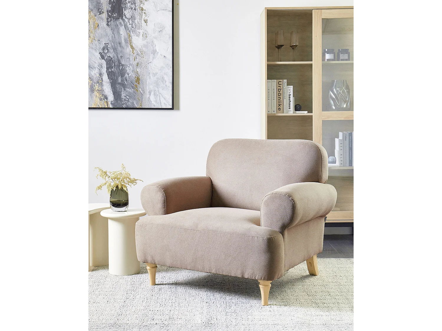 Fauteuil KIBERG Tissu Taupe