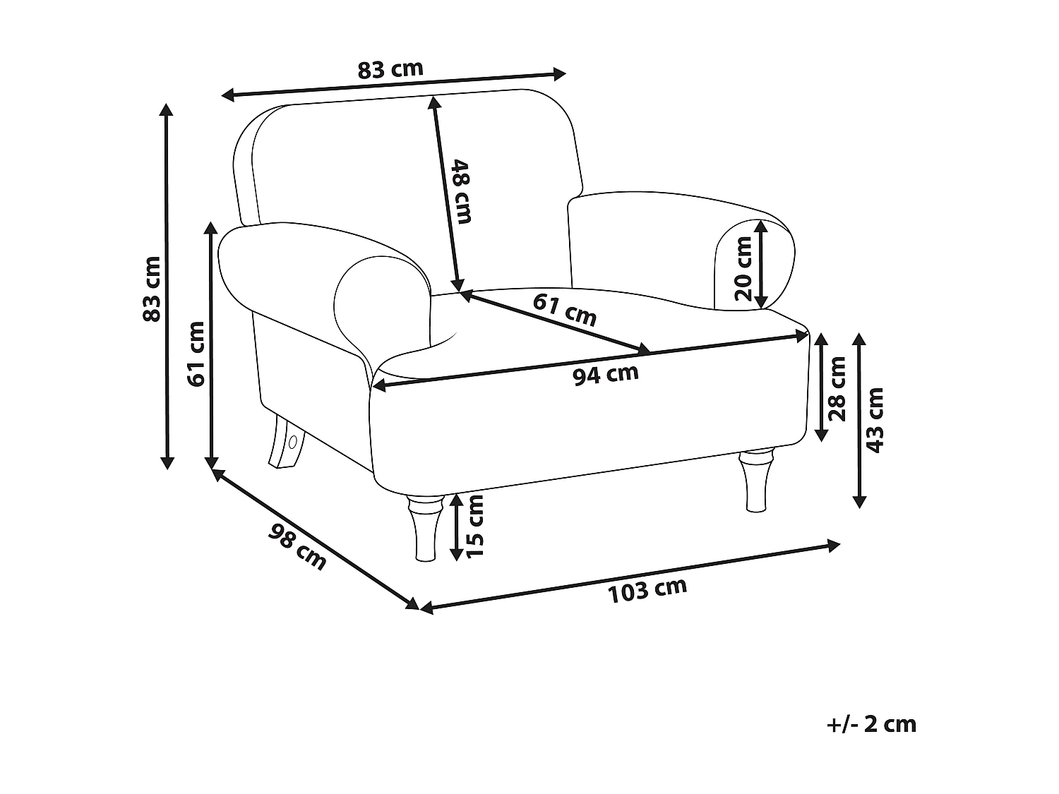 Fauteuil KIBERG Taupe