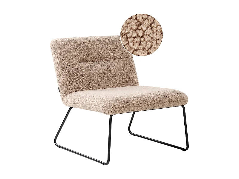 Fotel COTULLA Boucle Beżowy