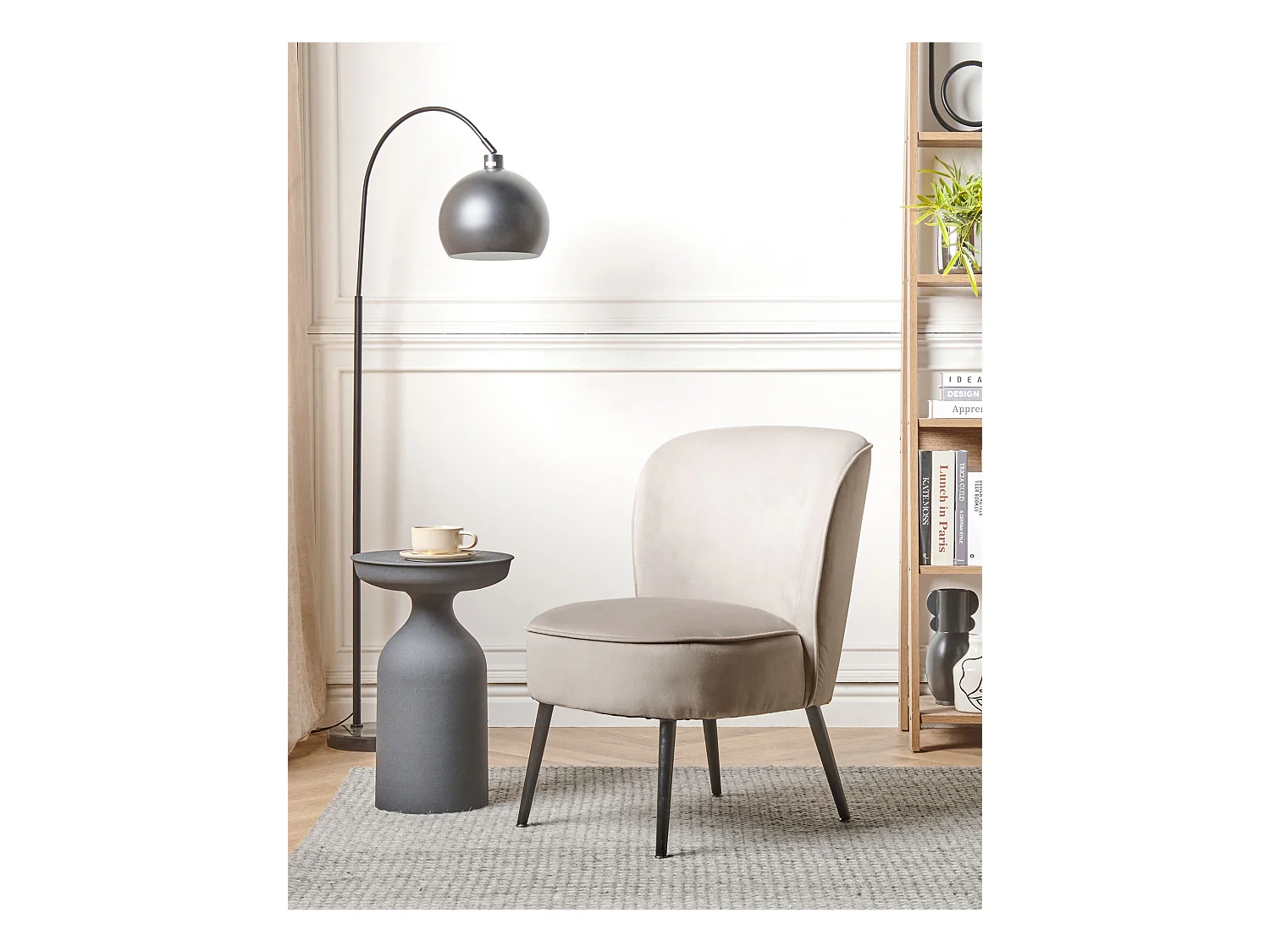 Fauteuil VOSS Velours Taupe