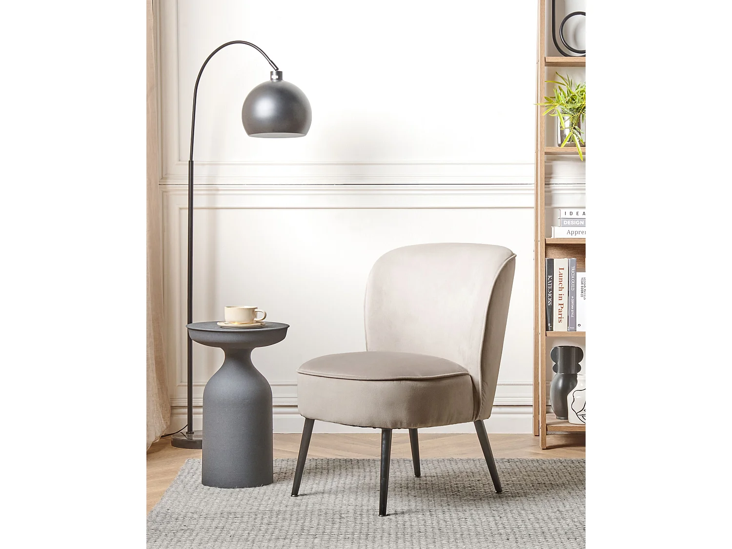 Fauteuil VOSS Velours Taupe