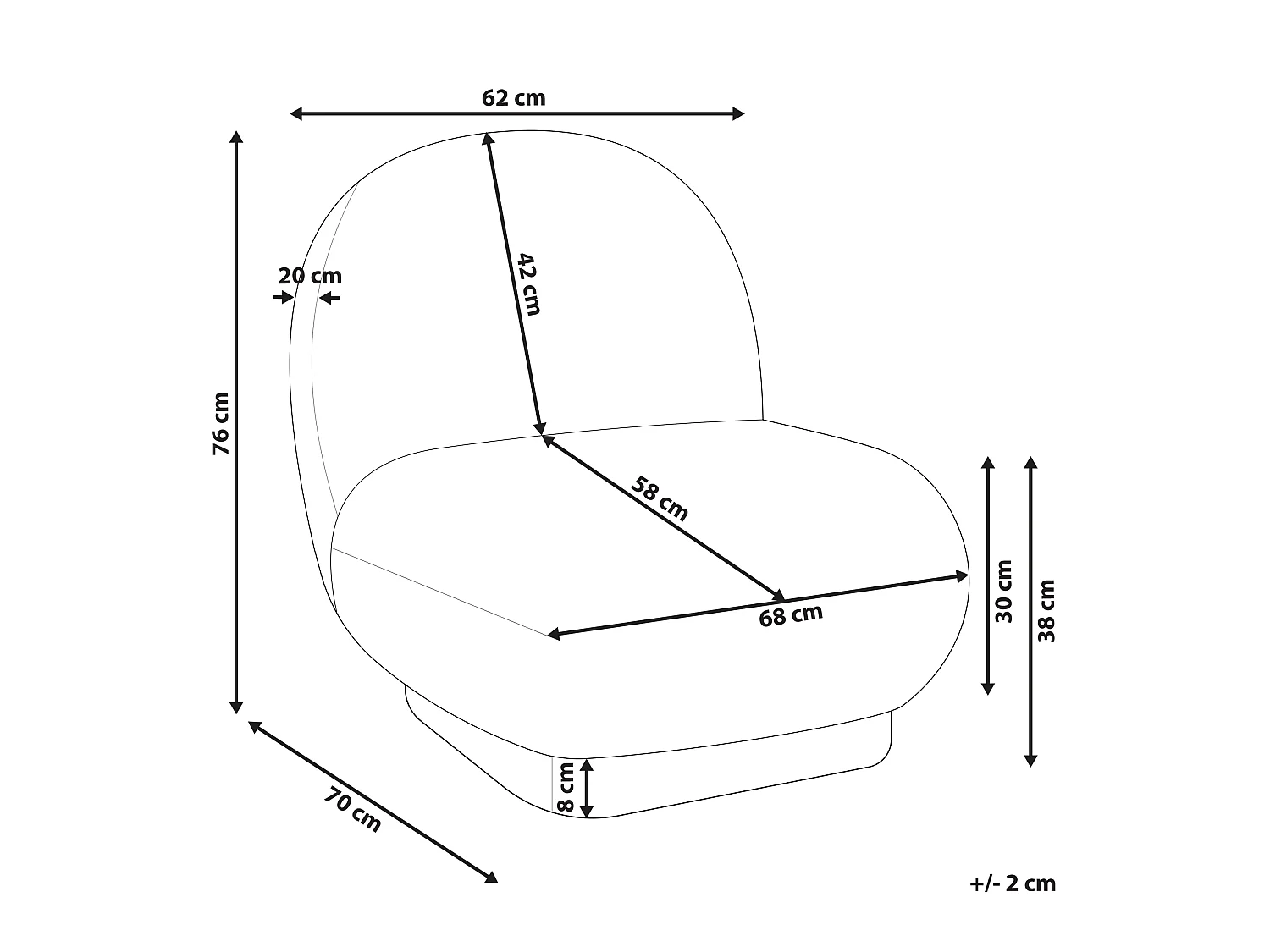 Fauteuil LOVIISA Bouclé Beige