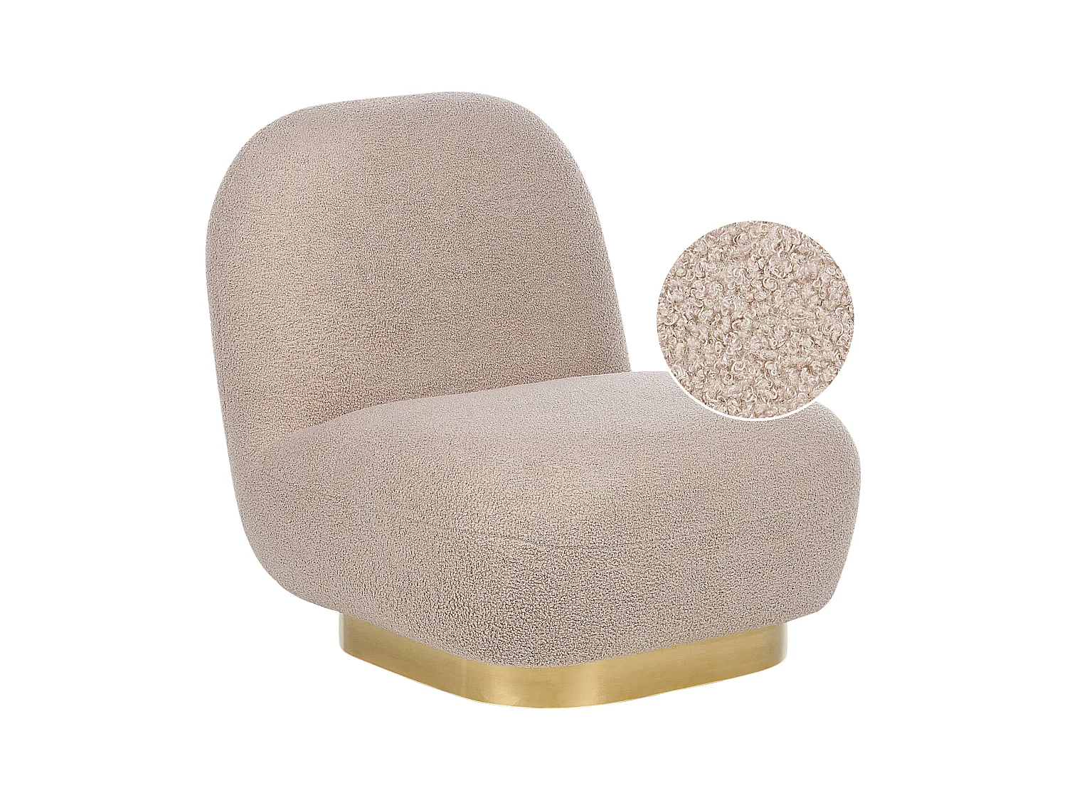 Fauteuil LOVIISA Bouclé Beige