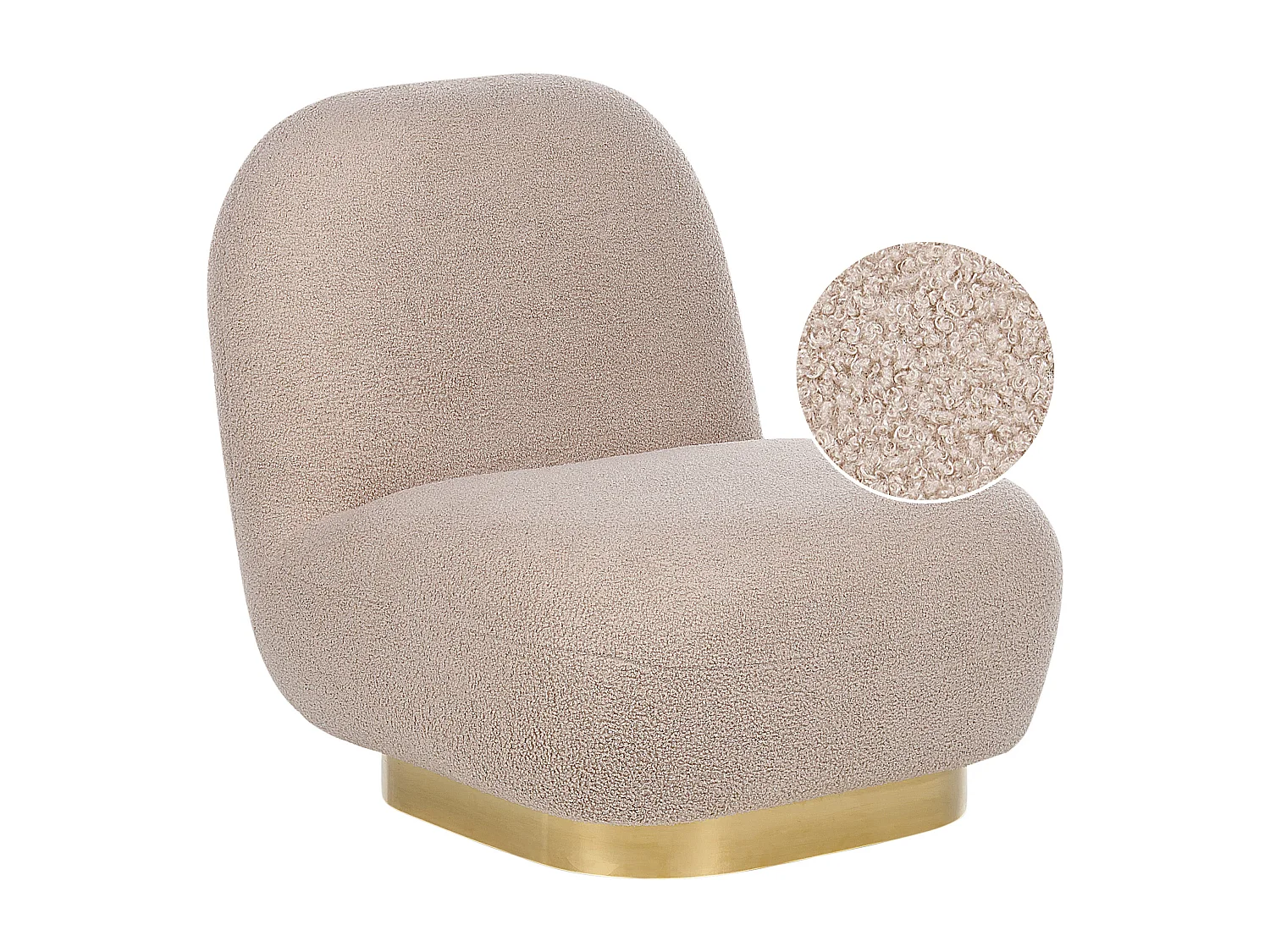 Poltrona LOVIISA Bouclé Creme