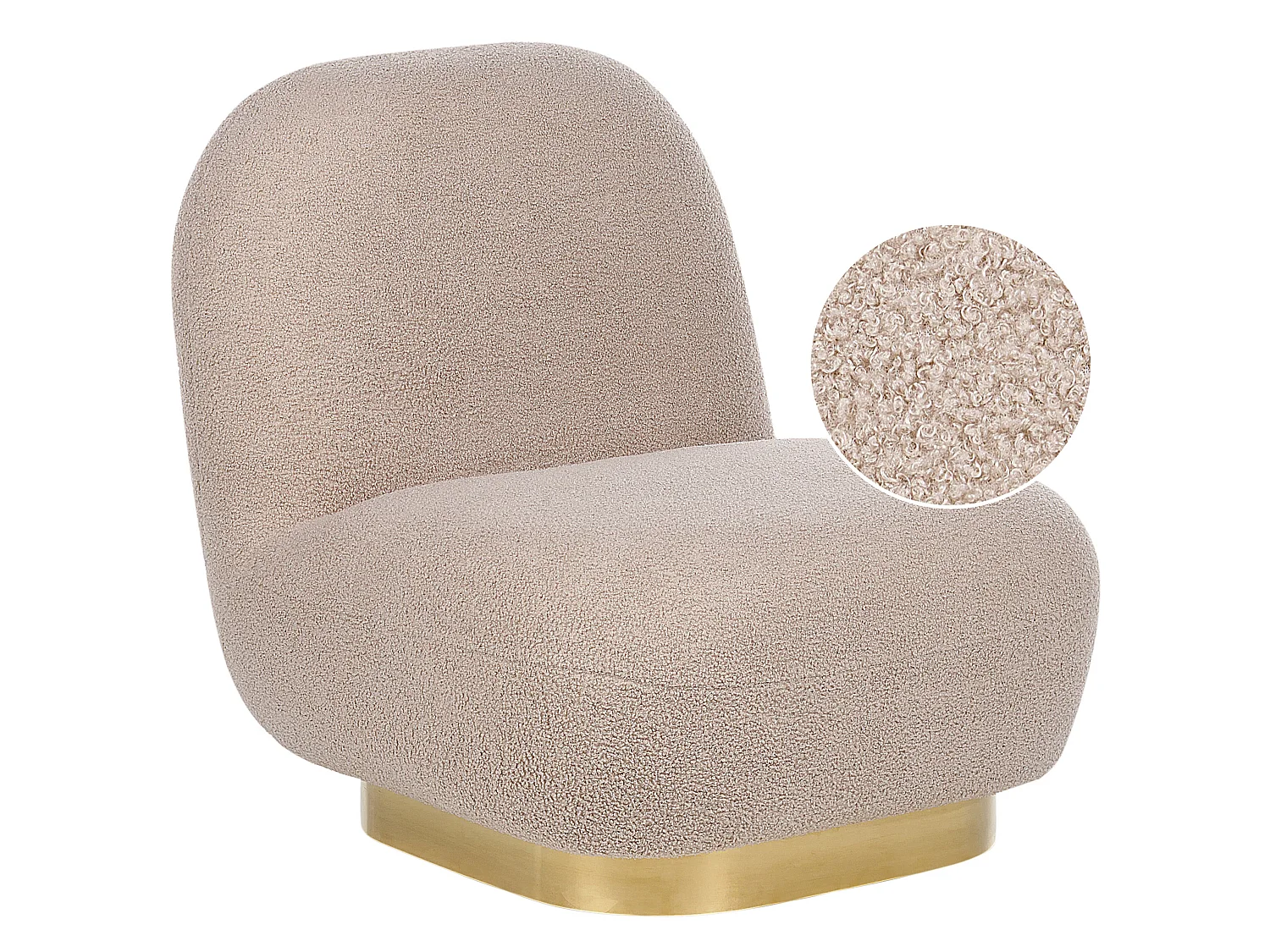 Poltrona LOVIISA Bouclé Beige