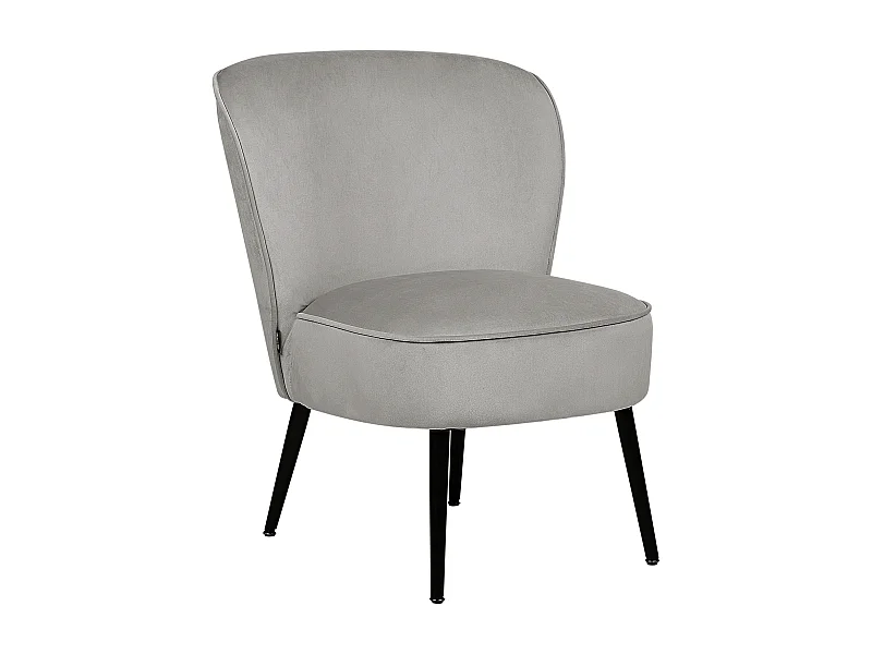 Fauteuil VOSS Fluweel Lichtgrijs