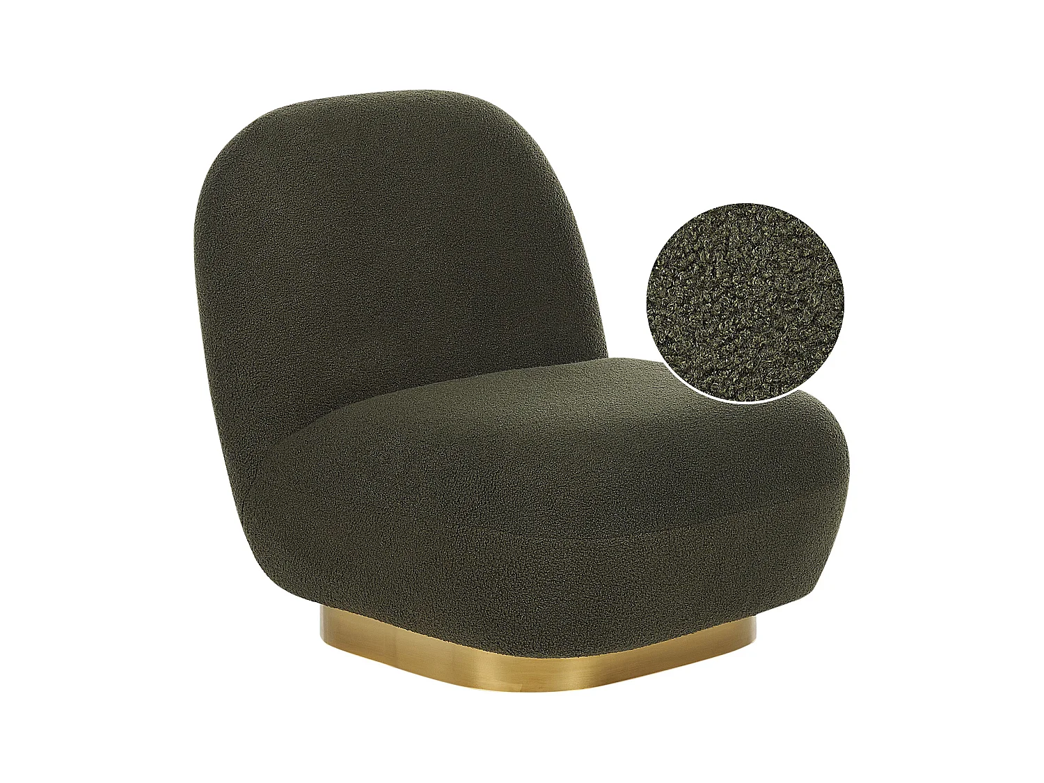 Fauteuil LOVIISA Bouclé Vert foncé