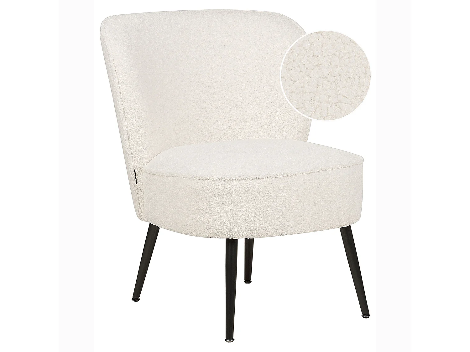 Fauteuil VOSS Bouclé Blanc