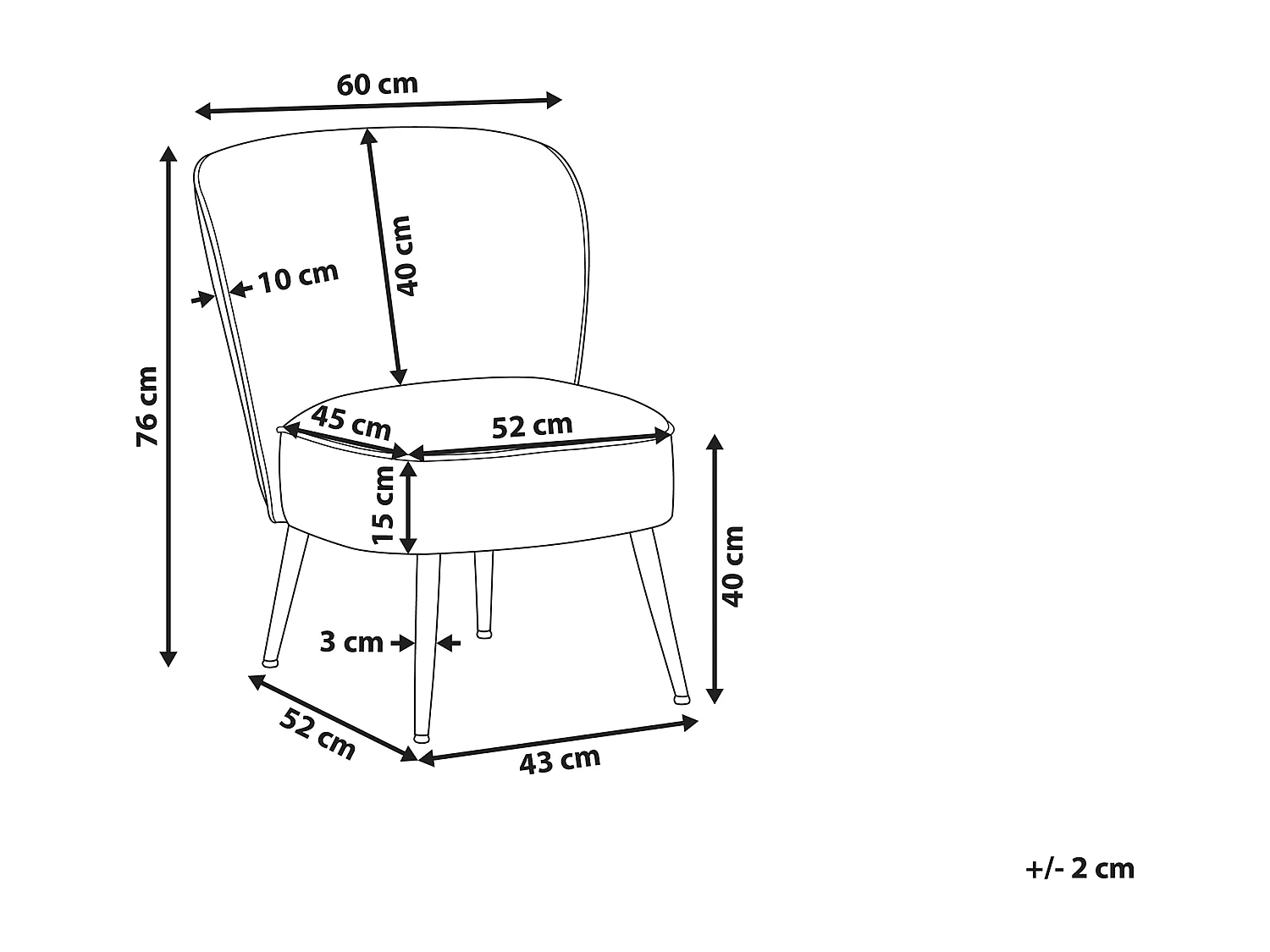 Fauteuil VOSS Bouclé Blanc