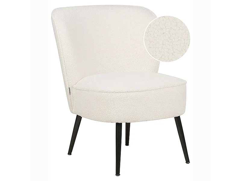 Fauteuil VOSS Bouclé Blanc
