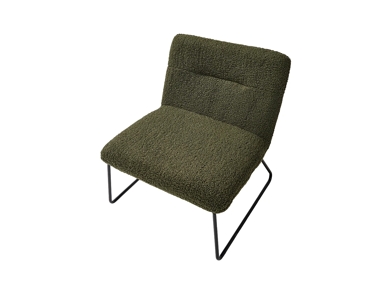 Fauteuil COTULLA Bouclé Donkergroen