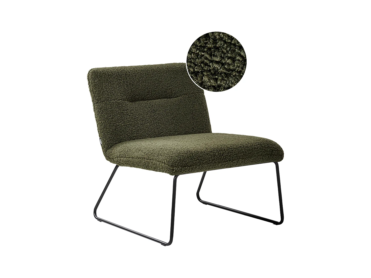 Fauteuil COTULLA Bouclé Vert foncé