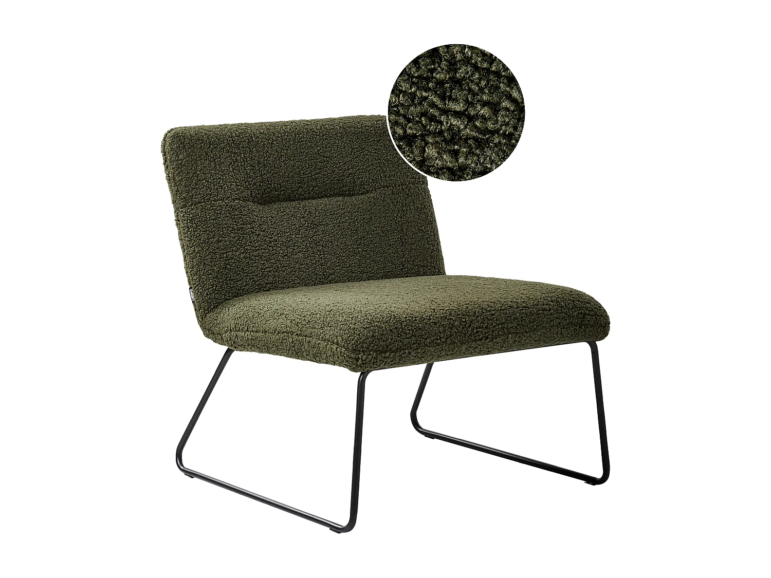 Fauteuil COTULLA Bouclé Donkergroen