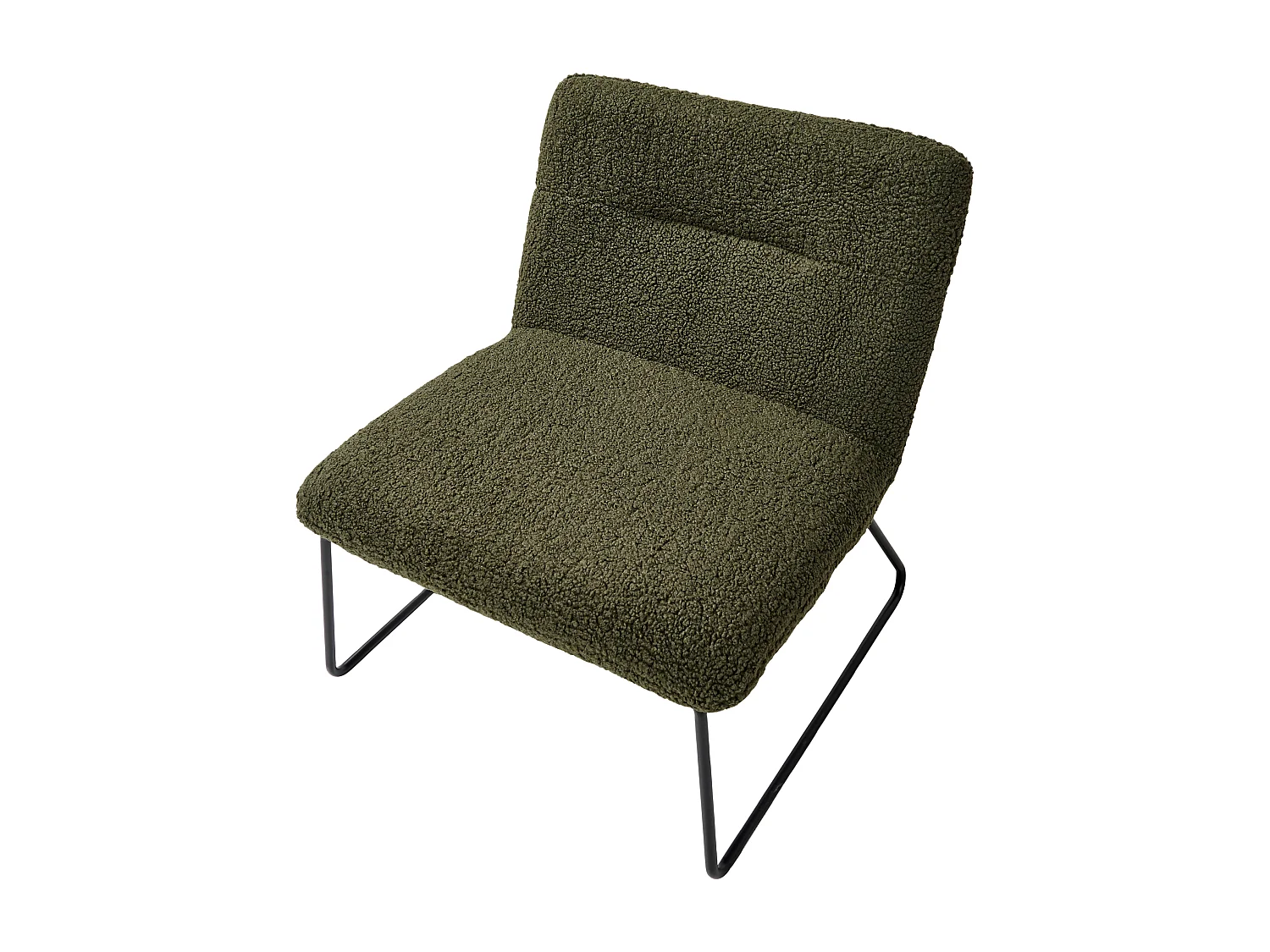 Fauteuil COTULLA Bouclé Donkergroen