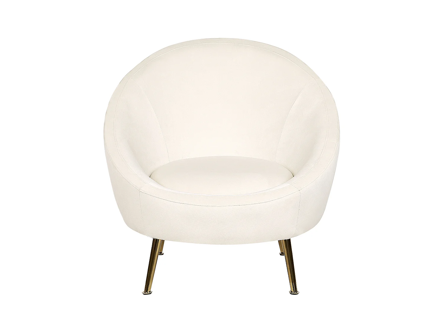 Fauteuil LANGA Velours Blanc cassé